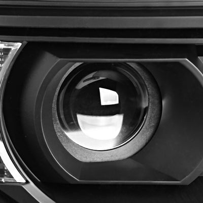 D-Motoring - Headlights - Black Housing - Clear Corner - Projector - Plug-n-Play - Pair - GMC Sierra 1500 / 2500HD / 3500HD - 2