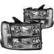 D-Motoring - Headlights - Chrome Housing - Plug-n-Play - Pair - GMC Sierra 1500 / 2500 / 3500 - 3