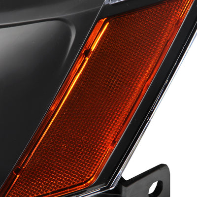 D-Motoring - Headlights - Black Housing - Amber Corner - Plug-n-Play - Pair - 03-07 Honda Accord - 2