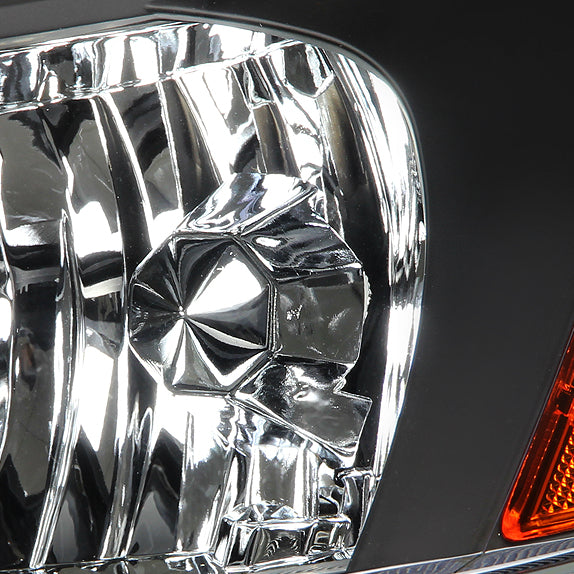 D-Motoring - Headlights - Black Housing - Amber Corner - Plug-n-Play - Pair - 03-07 Honda Accord - 4