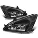 D-Motoring - Headlights - Black Housing - Plug-n-Play - Pair - 03-07 Honda Accord - 1
