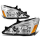 D-Motoring - Headlights - Chrome Housing - Amber Corner - Plug-n-Play - Pair - 03-07 Honda Accord - 1