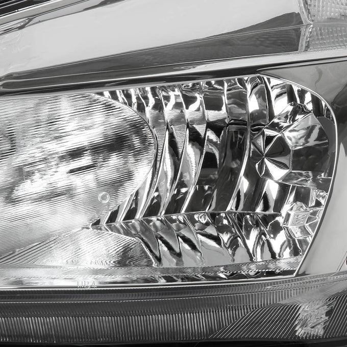 D-Motoring - Headlights - Chrome Housing - Plug-n-Play - Pair - 03-07 Honda Accord - 2