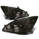 D-Motoring - Headlights - Smoked Lens - Clear Corner - Plug-n-Play - Pair - 03-07 Honda Accord - 1