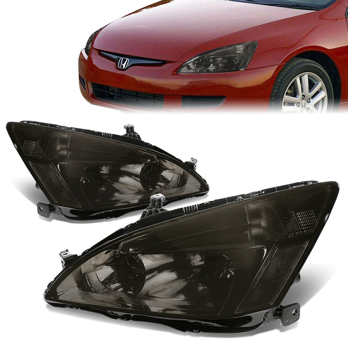 03-07 Honda Accord Headlights - Smoked Housing - Plug-n-Play - Pair