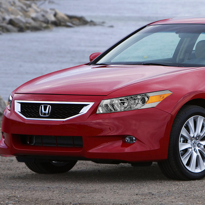 D-Motoring - 08-12 Honda Accord 2-Dr CoupeHeadlights - Chrome Housing - Clear Lens - Amber Corner - Plug-n-Play - Pair - 7