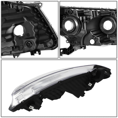 D-Motoring - 08-12 Honda Accord 2-Dr CoupeHeadlights - Chrome Housing - Clear Lens - Clear Corner - Plug-n-Play - Pair - 5