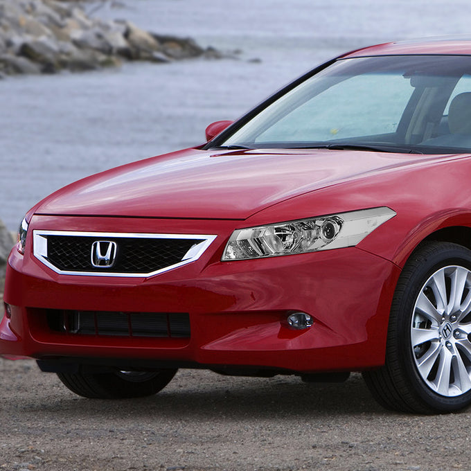 D-Motoring - 08-12 Honda Accord 2-Dr CoupeHeadlights - Chrome Housing - Clear Lens - Clear Corner - Plug-n-Play - Pair - 7