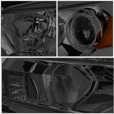 D-Motoring - 08-12 Honda Accord 2-Dr CoupeHeadlights - Smoked Housing - Amber Corner - Plug-n-Play - Pair - 3