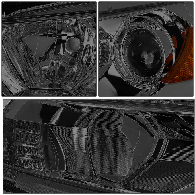 D-Motoring - 08-12 Honda Accord 2-Dr CoupeHeadlights - Smoked Housing - Amber Corner - Plug-n-Play - Pair - 3