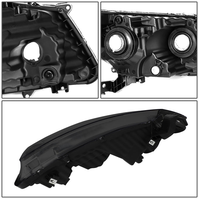 D-Motoring - 08-12 Honda Accord 2-Dr CoupeHeadlights - Smoked Housing - Amber Corner - Plug-n-Play - Pair - 5