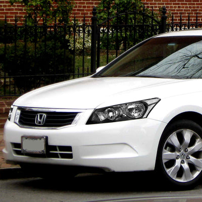 D-Motoring - Headlights - Black Housing - Plug-n-Play - Pair - 08-12 Honda Accord 4-Door - 4