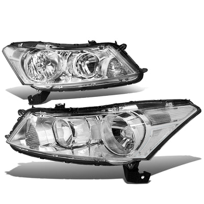 D-Motoring - Headlights - Chrome Housing - Plug-n-Play - Pair - 08-12 Honda Accord 4-Door - 1