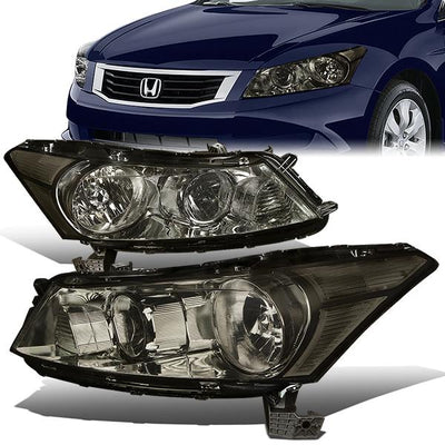 08-12 Honda Accord Headlights - Smoked Housing - Plug-n-Play - Pair