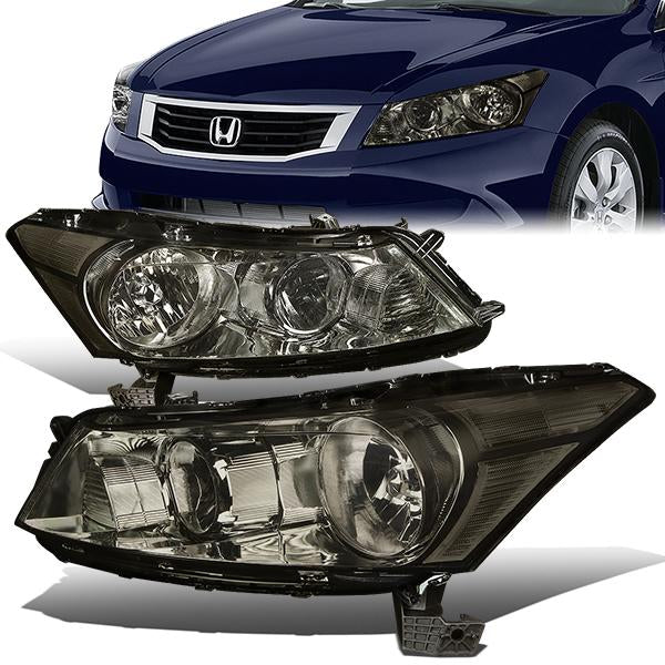 08-12 Honda Accord Headlights - Smoked Housing - Plug-n-Play - Pair