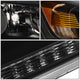 D-Motoring - Headlights - Black Housing - Amber Corner - Projector - Plug-n-Play - Pair - 13-15 Honda Accord 4-Door Sedan - 4
