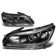 D-Motoring - Headlights - Black Housing - Clear Corner - Projector - Plug-n-Play - Pair - 13-15 Honda Accord 4-Door Sedan - 1