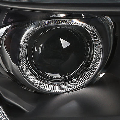 D-Motoring - Headlights - Black Housing - Clear Corner - Projector - Plug-n-Play - Pair - 13-15 Honda Accord 4-Door Sedan - 3