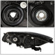 D-Motoring - Headlights - Black Housing - Clear Corner - Projector - Plug-n-Play - Pair - 13-15 Honda Accord 4-Door Sedan - 5