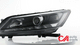 D-Motoring - Headlights - Black Housing - Clear Corner - Projector - Plug-n-Play - Pair - 13-15 Honda Accord 4-Door Sedan - 2