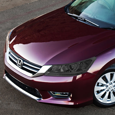 D-Motoring - Headlights - Smoked Lens - Clear Corner - Projector - Plug-n-Play - Pair - 13-15 Honda Accord 4-Door Sedan - 5