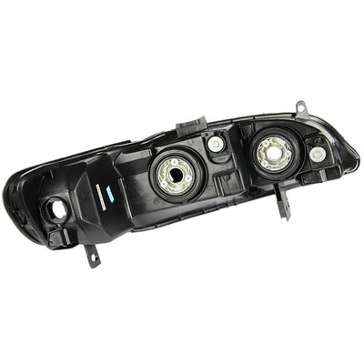 D-Motoring - Headlights - Black Housing - Amber Corner - Plug-n-Play - Pair - 98-02 Honda Accord - 4