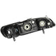 D-Motoring - Headlights - Black Housing - Amber Corner - Plug-n-Play - Pair - 98-02 Honda Accord - 4