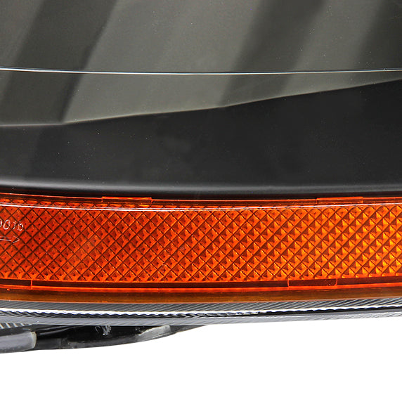 D-Motoring - Headlights - Black Housing - Amber Corner - Plug-n-Play - Pair - 98-02 Honda Accord - 5