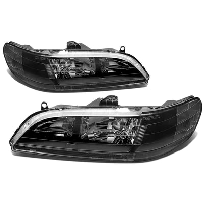 D-Motoring - Headlights - Black Housing - Plug-n-Play - Pair - 98-02 Honda Accord - 1