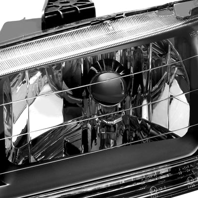 D-Motoring - Headlights - Black Housing - Plug-n-Play - Pair - 98-02 Honda Accord - 2