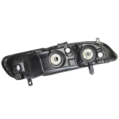 D-Motoring - Headlights - Chrome Housing - Amber Corner - Plug-n-Play - Pair - 98-02 Honda Accord - 4