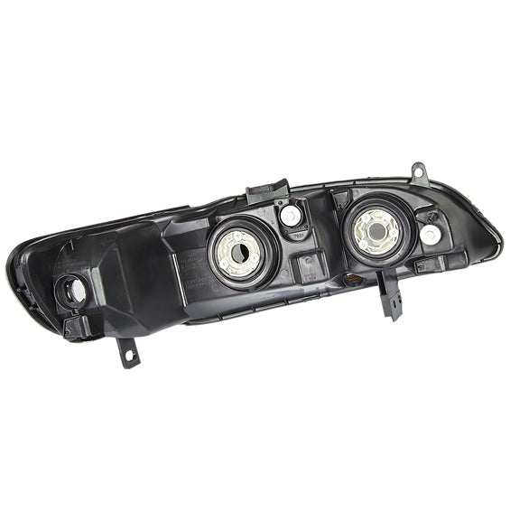 D-Motoring - Headlights - Chrome Housing - Amber Corner - Plug-n-Play - Pair - 98-02 Honda Accord - 4
