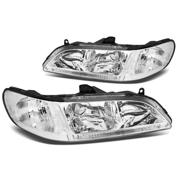 D-Motoring - Headlights - Chrome Housing - Plug-n-Play - Pair - 98-02 Honda Accord - 3