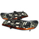 D-Motoring - Headlights - Smoked Lens - Amber Corner - Plug-n-Play - Pair - 98-02 Honda Accord - 1