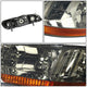 D-Motoring - Headlights - Smoked Lens - Amber Corner - Plug-n-Play - Pair - 98-02 Honda Accord - 2