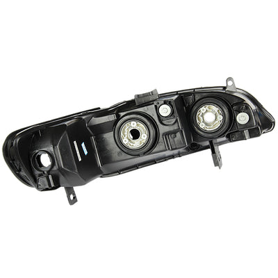 D-Motoring - Headlights - Smoked Lens - Amber Corner - Plug-n-Play - Pair - 98-02 Honda Accord - 4