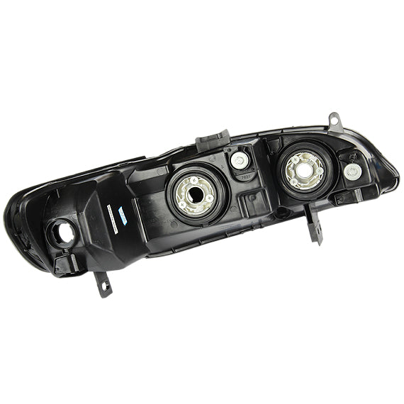 D-Motoring - Headlights - Smoked Lens - Amber Corner - Plug-n-Play - Pair - 98-02 Honda Accord - 4
