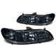 D-Motoring - Headlights - Smoked Lens - Clear Corner - Plug-n-Play - Pair - 98-02 Honda Accord - 3