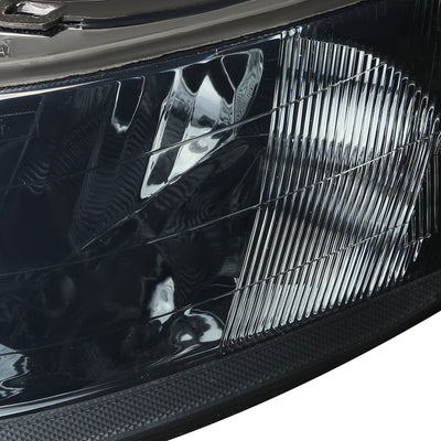 D-Motoring - Headlights - Smoked Lens - Clear Corner - Plug-n-Play - Pair - 98-02 Honda Accord - 5
