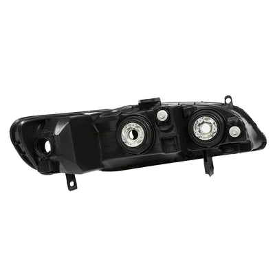 D-Motoring - Headlights - Smoked Lens - Clear Corner - Plug-n-Play - Pair - 98-02 Honda Accord - 6