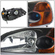 D-Motoring - Headlights - Black Housing - Amber Corner - Plug-n-Play - Pair - 01-03 Honda Civic - 4