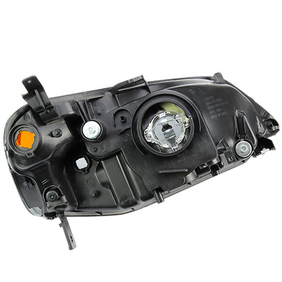D-Motoring - Headlights - Black Housing - Amber Corner - Plug-n-Play - Pair - 01-03 Honda Civic - 5