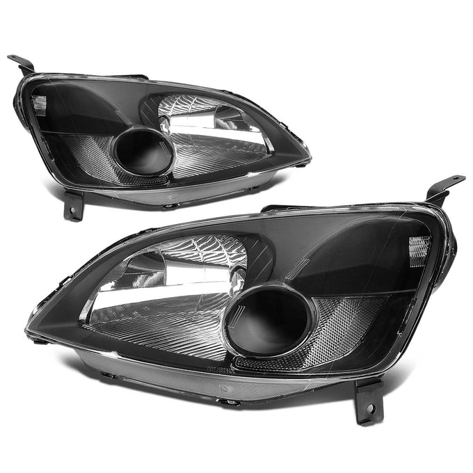 D-Motoring - Headlights - Black Housing - Plug-n-Play - Pair - 01-03 Honda Civic - 1