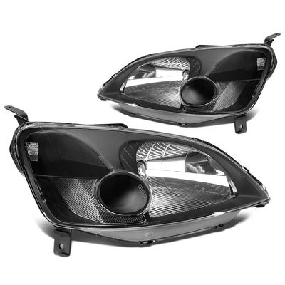 D-Motoring - Headlights - Black Housing - Plug-n-Play - Pair - 01-03 Honda Civic - 3