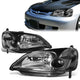 01-03 Honda Civic Headlights - Black Housing - Plug-n-Play - Pair