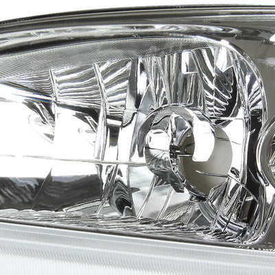 D-Motoring - Headlights - Chrome Housing - Amber Corner - Plug-n-Play - Pair - 01-03 Honda Civic - 2