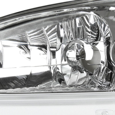 D-Motoring - Headlights - Chrome Housing - Plug-n-Play - Pair - 01-03 Honda Civic - 2