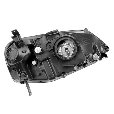D-Motoring - Headlights - Chrome Housing - Plug-n-Play - Pair - 01-03 Honda Civic - 6