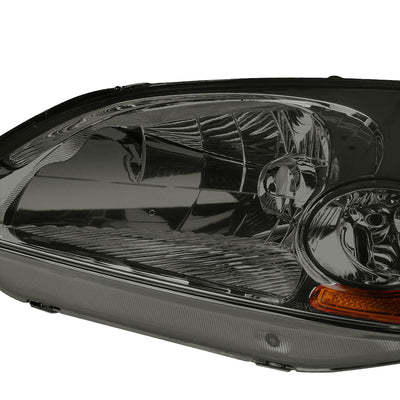 D-Motoring - Headlights - Smoked Lens - Amber Corner - Plug-n-Play - Pair - 01-03 Honda Civic - 2