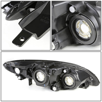 D-Motoring - 04-05 Honda Civic 2/4 Door Models  Headlights - Black Housing - Plug-n-Play - Pair - 3